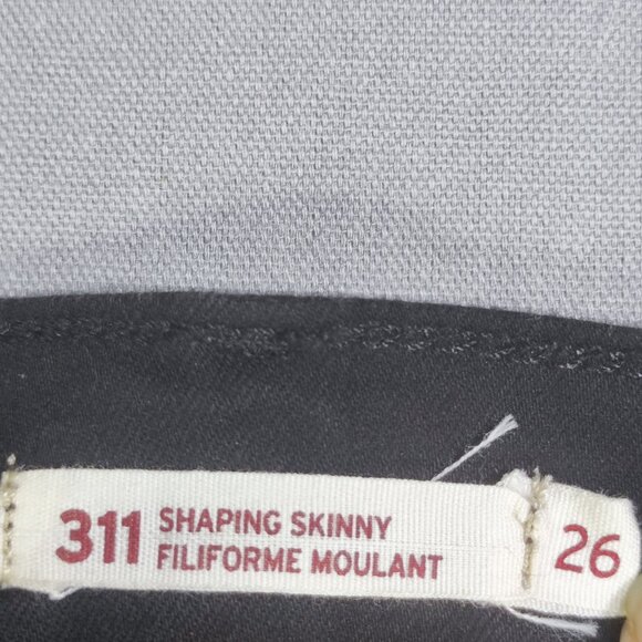 Levi's 311 shaping skinny women's size W26/L30 black high-rise stretch - Picture 7 of 14